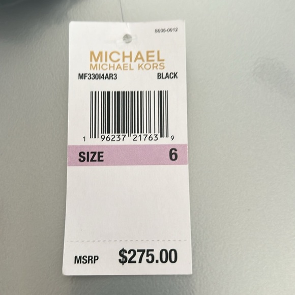 NWT MICHAEL  Michael Kors Stripe Straight Leg Pant Black & Cream Size 6 - Picture 14 of 14